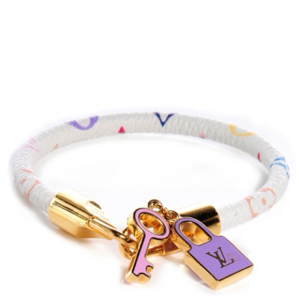 Monogram Multicolor Luck It Bracelet 17 White